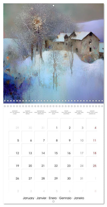 L'année en bleu-violet (CALVENDO Calendrier mensuel 2026)