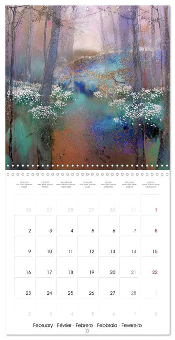 L'année en bleu-violet (CALVENDO Calendrier mensuel 2026)