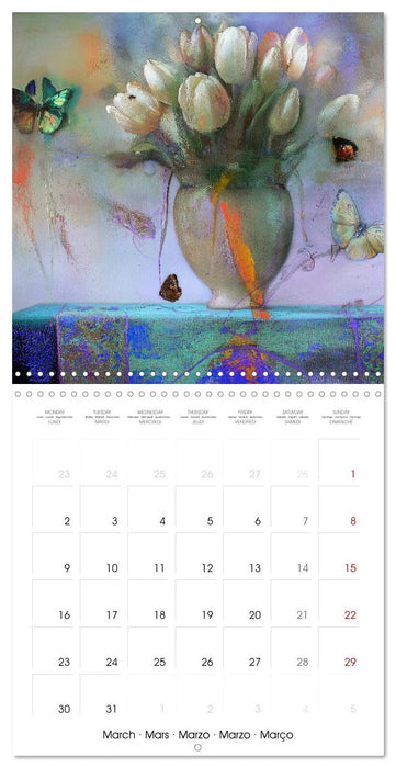 L'année en bleu-violet (CALVENDO Calendrier mensuel 2026)