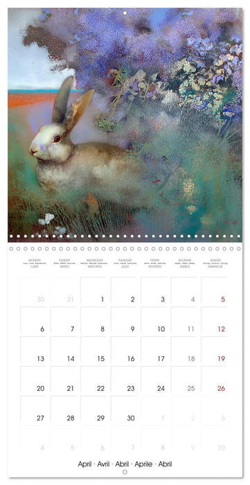 L'année en bleu-violet (CALVENDO Calendrier mensuel 2026)