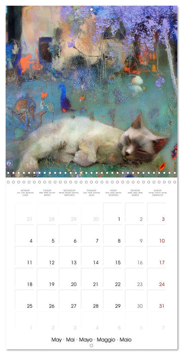 L'année en bleu-violet (CALVENDO Calendrier mensuel 2026)