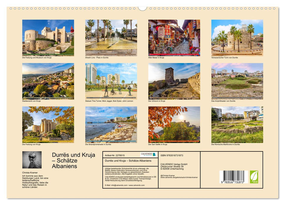 Durrës und Kruja – Schätze Albaniens (CALVENDO Premium Wandkalender 2026)