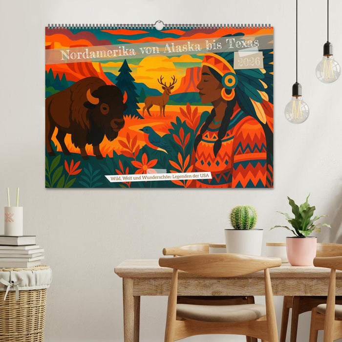 Nordamerika von Alaska bis Texas - Wild, Weit und Wunderschön (CALVENDO Wandkalender 2026)