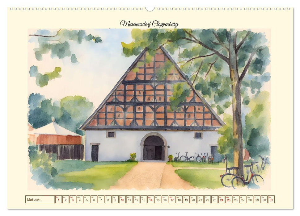 Ausflüge im Cloppenburger Land (CALVENDO Wandkalender 2026)