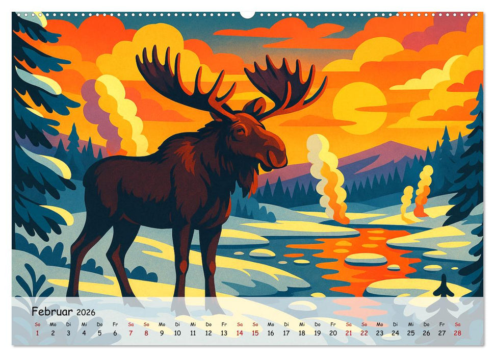 Nordamerika von Alaska bis Texas - Wild, Weit und Wunderschön (CALVENDO Premium Wandkalender 2026)