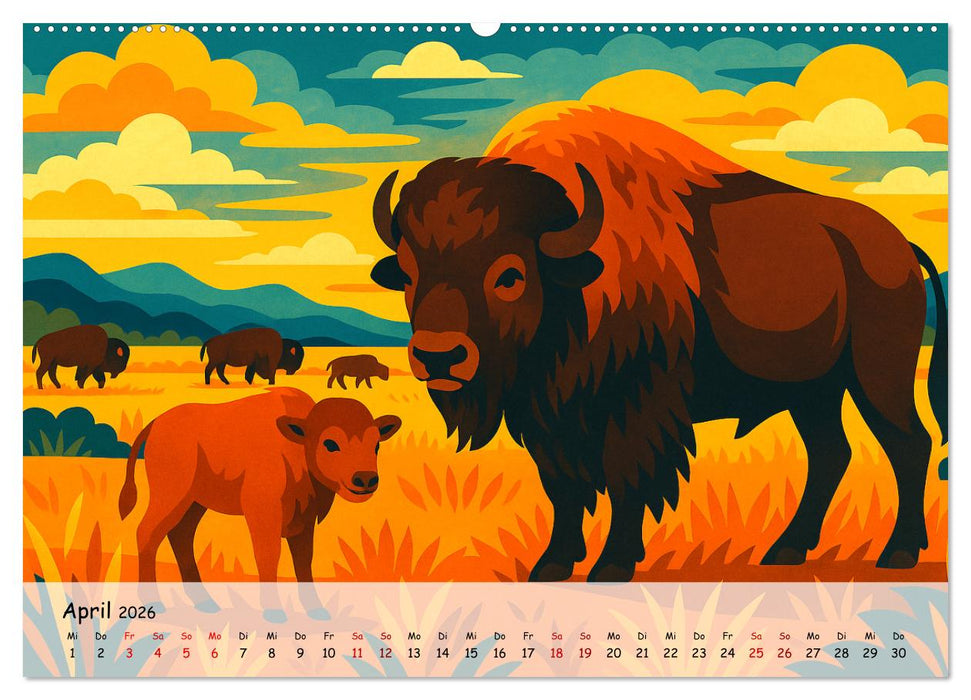 Nordamerika von Alaska bis Texas - Wild, Weit und Wunderschön (CALVENDO Premium Wandkalender 2026)