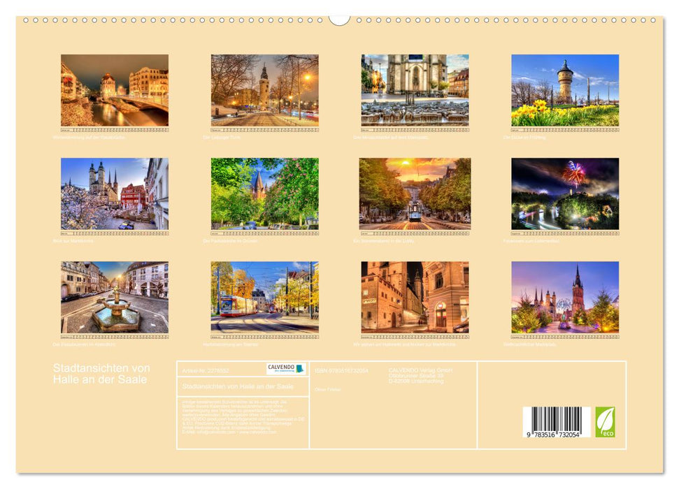 Stadtansichten von Halle an der Saale (CALVENDO Premium Wandkalender 2026)