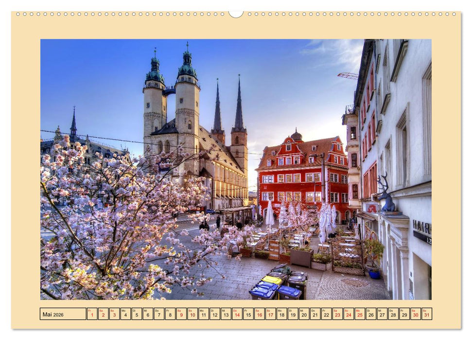 Stadtansichten von Halle an der Saale (CALVENDO Wandkalender 2026)