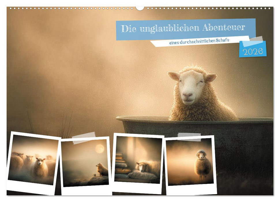 Die unglaublichen Abenteuer eines durchschnittlichen Schafs (CALVENDO Wandkalender 2026)