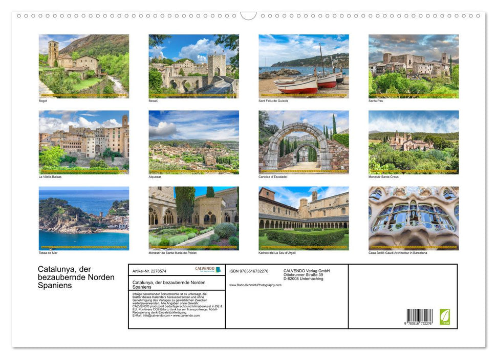 Catalunya, der bezaubernde Norden Spaniens (CALVENDO Wandkalender 2026)