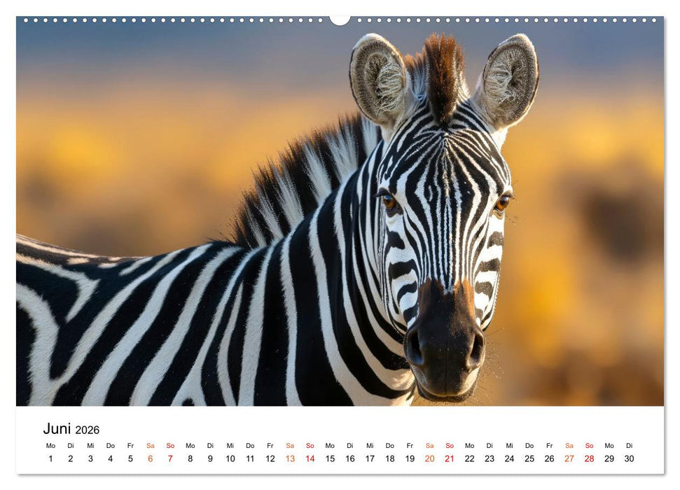 Zebras - Streifzüge durch die Steppe (CALVENDO Wandkalender 2026)