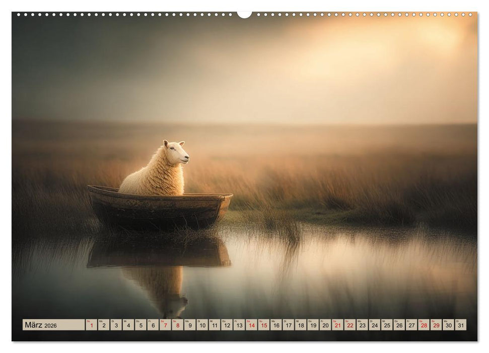 Die unglaublichen Abenteuer eines durchschnittlichen Schafs (CALVENDO Premium Wandkalender 2026)