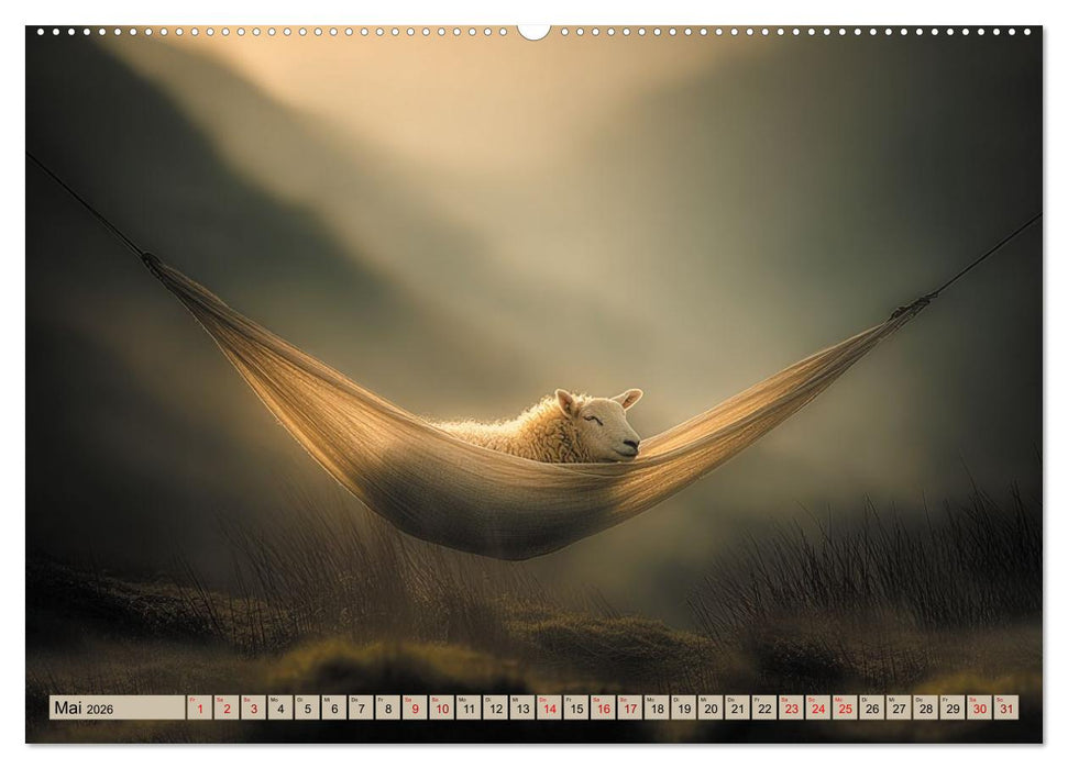 Die unglaublichen Abenteuer eines durchschnittlichen Schafs (CALVENDO Premium Wandkalender 2026)
