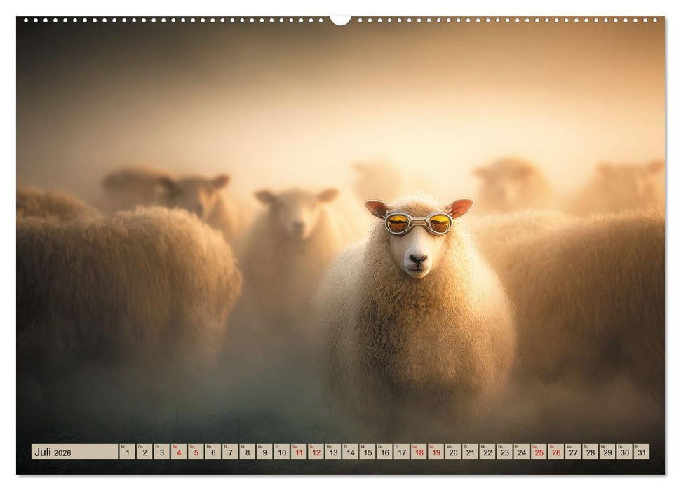 Die unglaublichen Abenteuer eines durchschnittlichen Schafs (CALVENDO Premium Wandkalender 2026)
