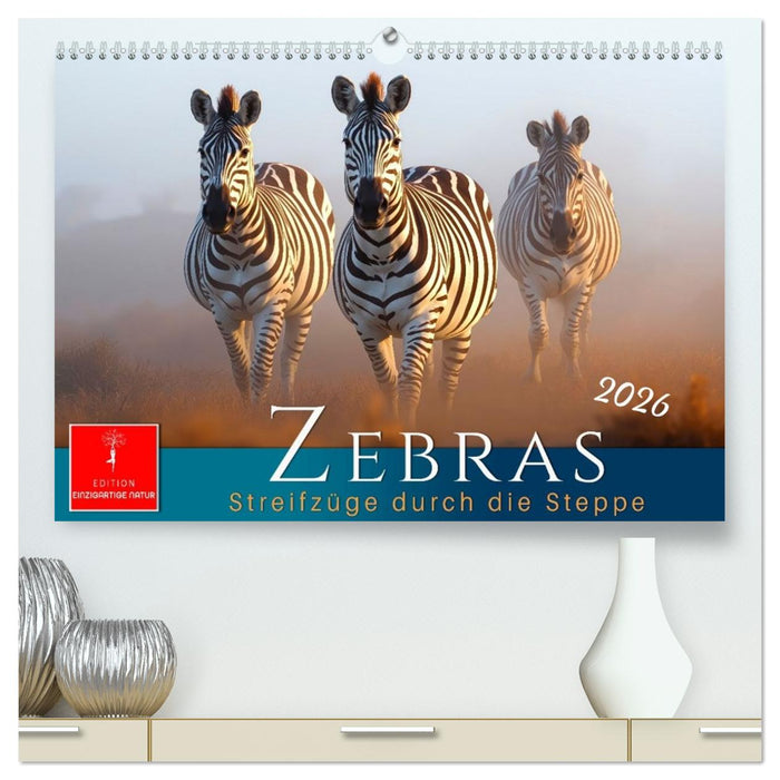 Zebras - Streifzüge durch die Steppe (CALVENDO Premium Wandkalender 2026)
