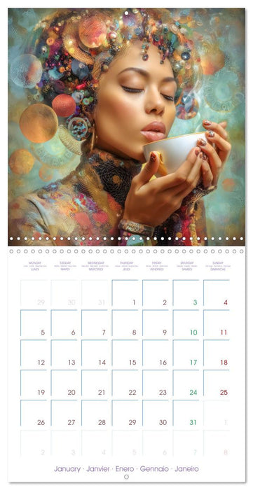 A cup of coffee - Is when happiness begins (CALVENDO Monthly Calendar 2026)