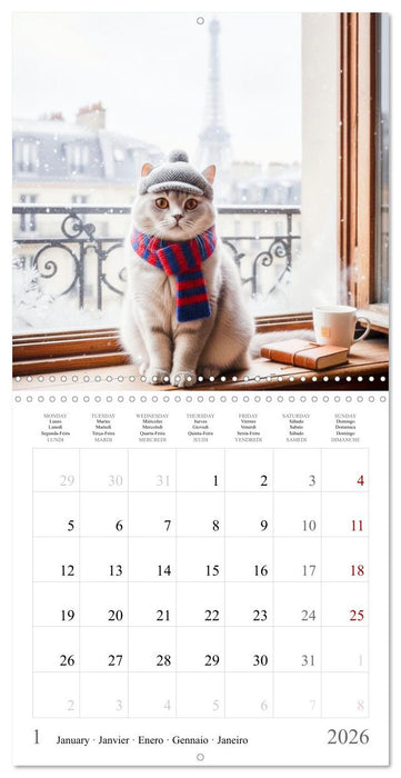 A British Shorthair's Escapes (CALVENDO Monthly Calendar 2026)