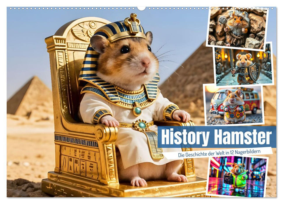 History Hamster - Die Geschichte der Welt in 12 Nagerbildern (CALVENDO Wandkalender 2026)