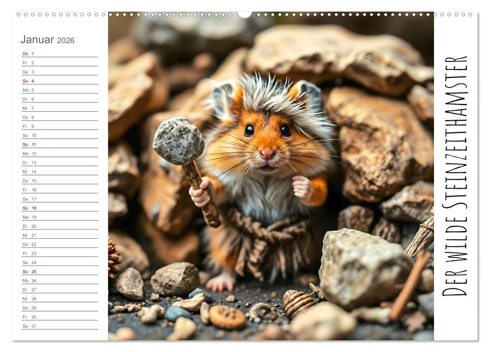 History Hamster - Die Geschichte der Welt in 12 Nagerbildern (CALVENDO Wandkalender 2026)