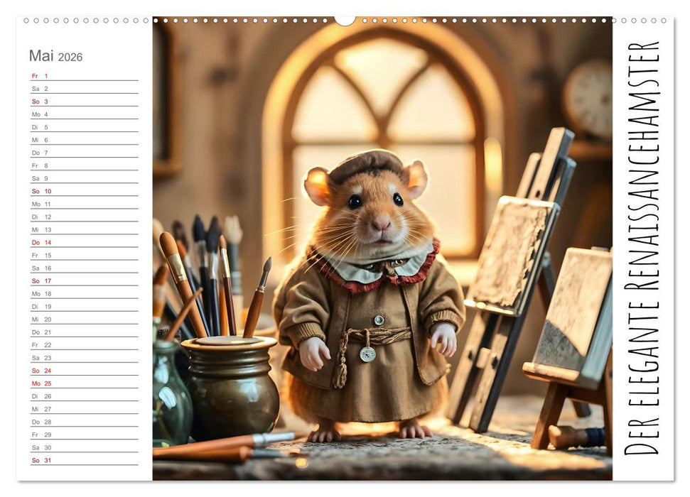 History Hamster - Die Geschichte der Welt in 12 Nagerbildern (CALVENDO Wandkalender 2026)