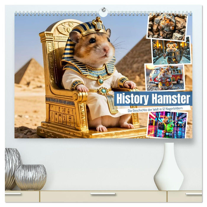 History Hamster - Die Geschichte der Welt in 12 Nagerbildern (CALVENDO Premium Wandkalender 2026)