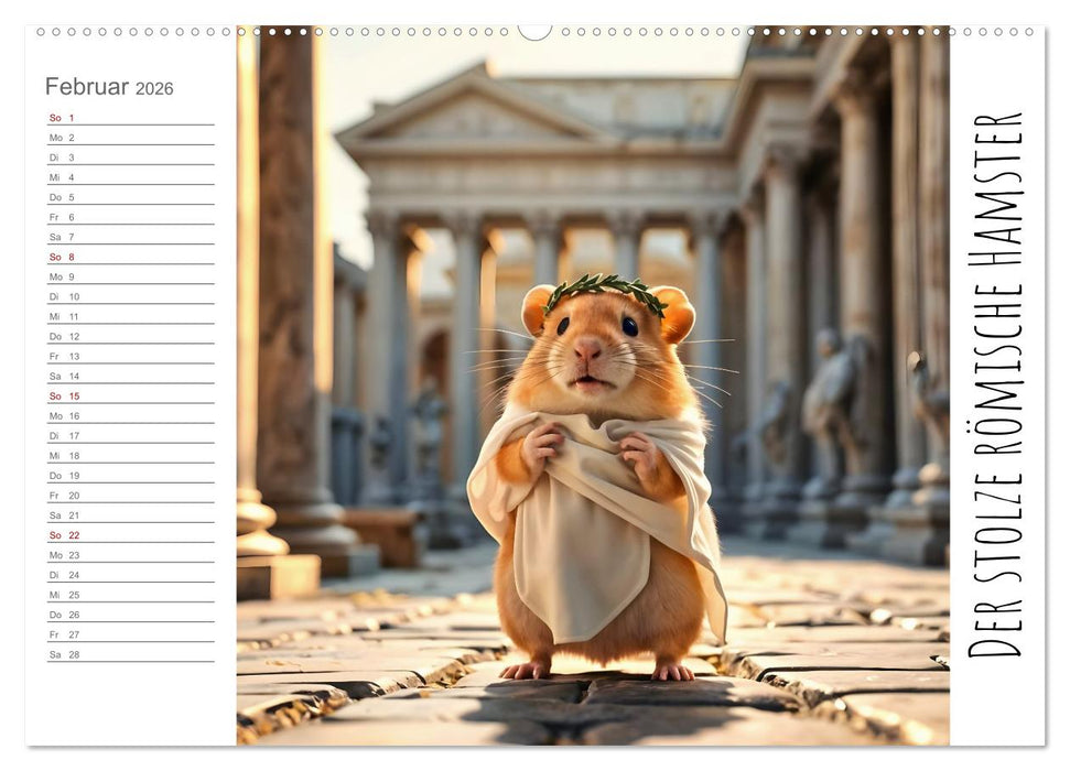 History Hamster - Die Geschichte der Welt in 12 Nagerbildern (CALVENDO Premium Wandkalender 2026)