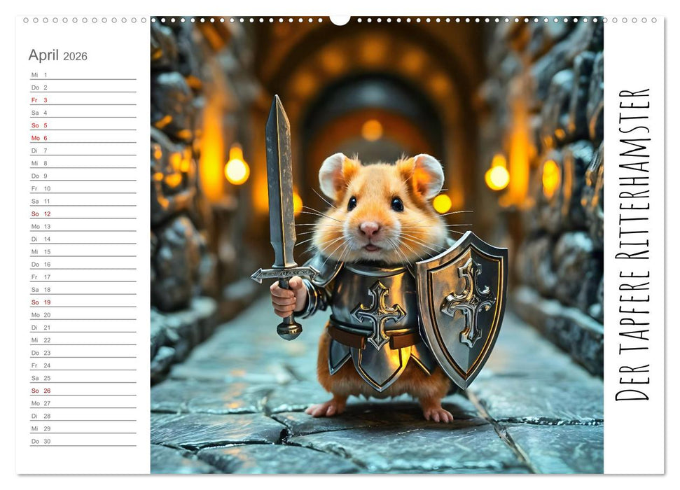 History Hamster - Die Geschichte der Welt in 12 Nagerbildern (CALVENDO Premium Wandkalender 2026)