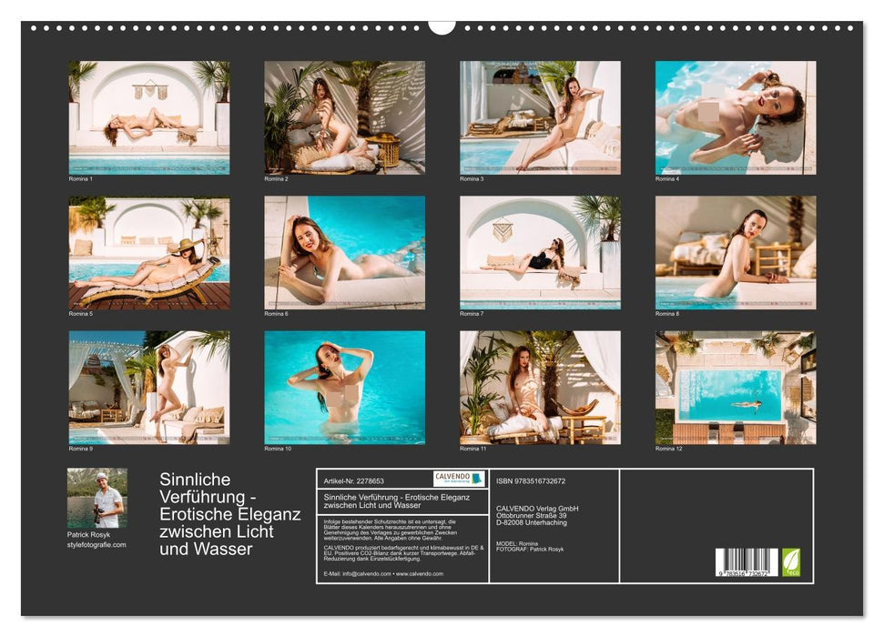 Sinnliche Verführung - Erotische Eleganz zwischen Licht und Wasser (CALVENDO Wandkalender 2026)