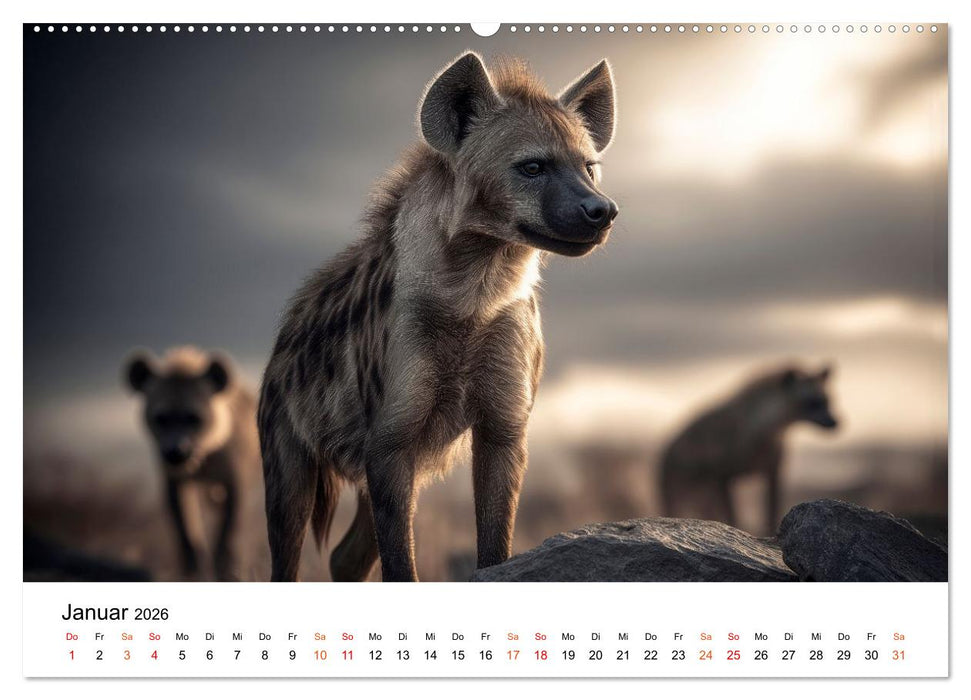 Hyänen - Afrikas geheimnisvolle Jäger (CALVENDO Wandkalender 2026)
