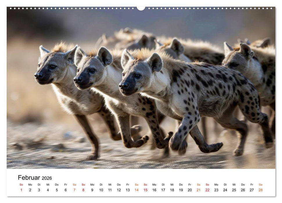 Hyänen - Afrikas geheimnisvolle Jäger (CALVENDO Wandkalender 2026)