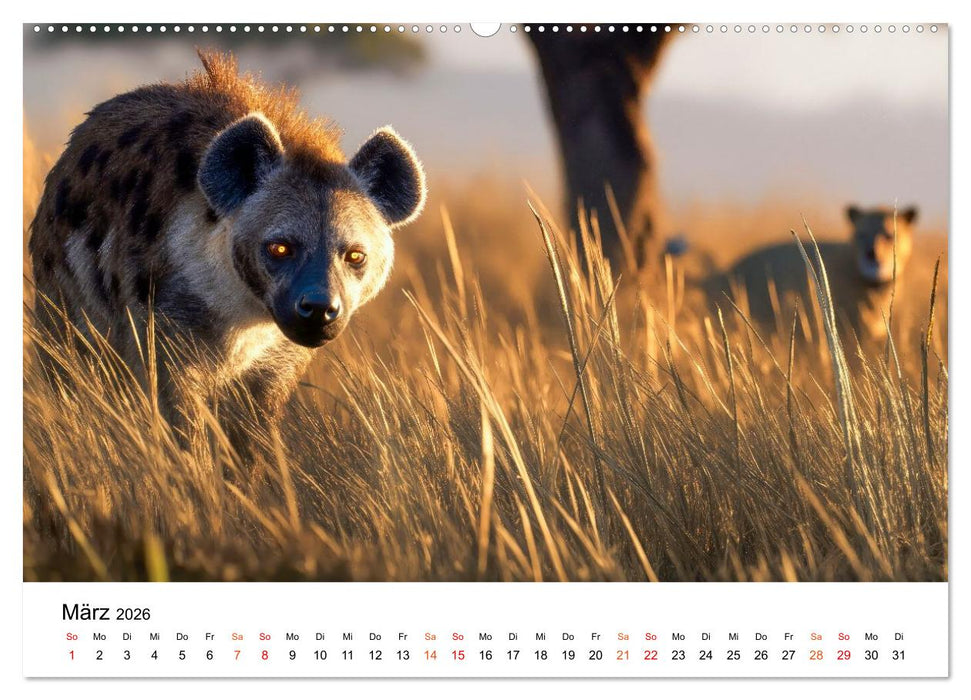 Hyänen - Afrikas geheimnisvolle Jäger (CALVENDO Wandkalender 2026)