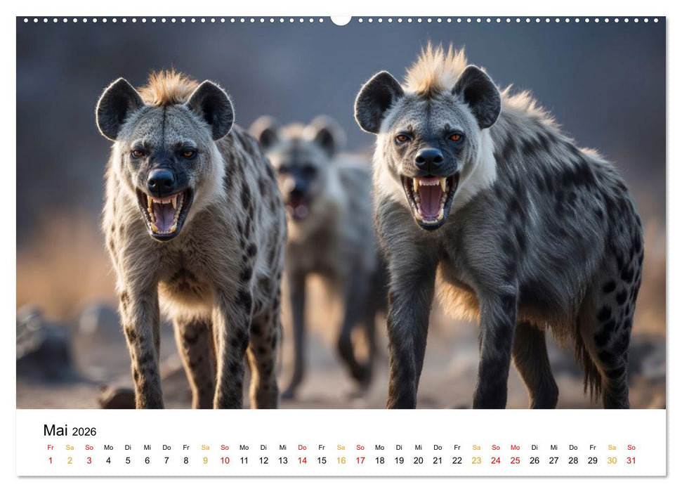 Hyänen - Afrikas geheimnisvolle Jäger (CALVENDO Wandkalender 2026)