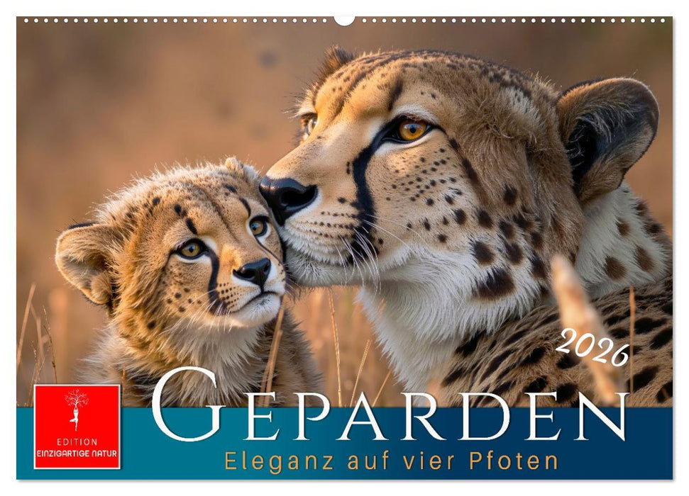 Geparden - Eleganz auf vier Pfoten (CALVENDO Wandkalender 2026)