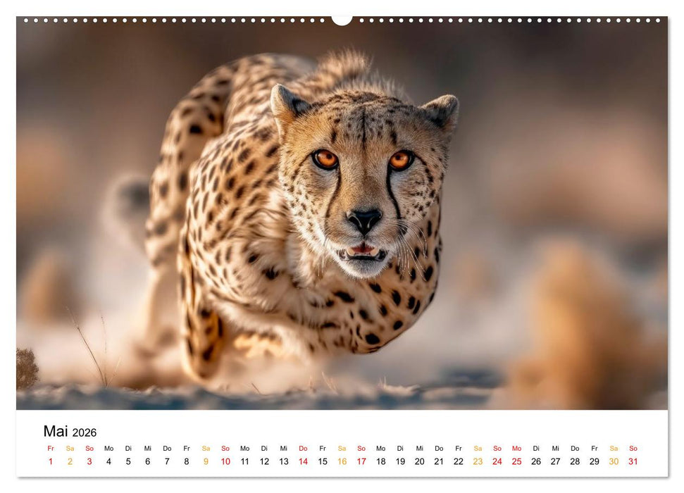 Geparden - Eleganz auf vier Pfoten (CALVENDO Wandkalender 2026)