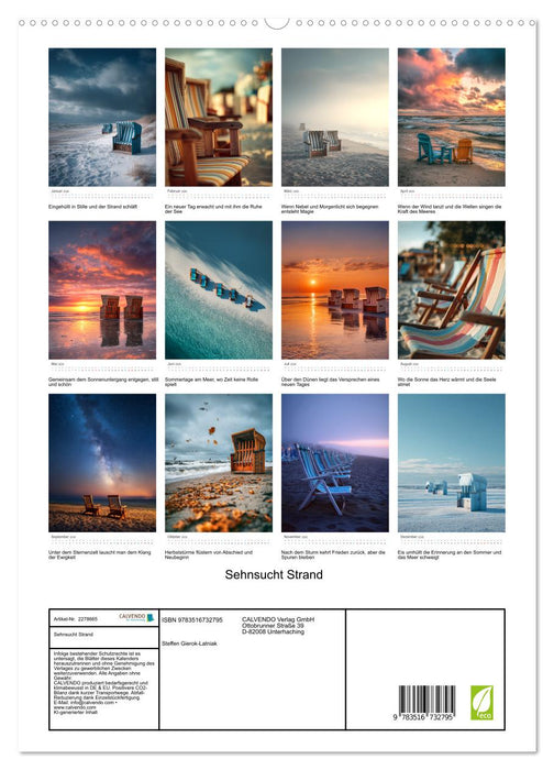 Sehnsucht Strand (CALVENDO Premium Wandkalender 2026)