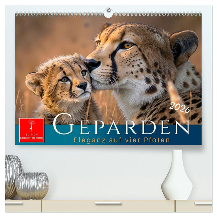 Geparden - Eleganz auf vier Pfoten (CALVENDO Premium Wandkalender 2026)