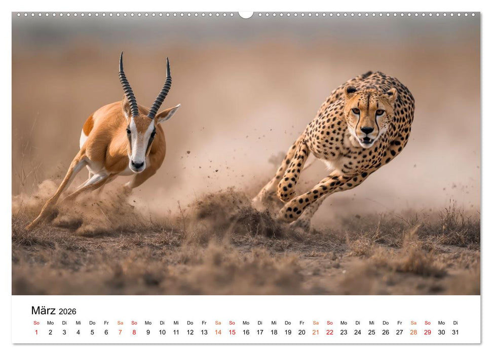 Geparden - Eleganz auf vier Pfoten (CALVENDO Premium Wandkalender 2026)