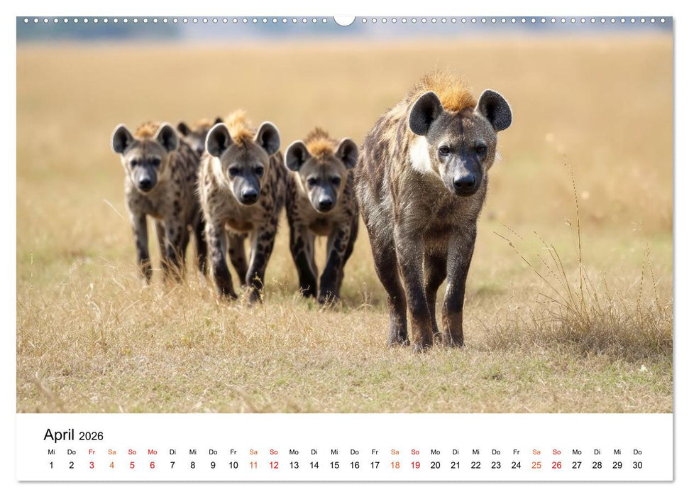 Hyänen - Afrikas geheimnisvolle Jäger (CALVENDO Premium Wandkalender 2026)