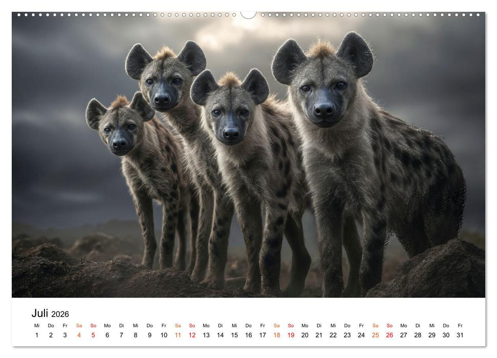 Hyänen - Afrikas geheimnisvolle Jäger (CALVENDO Premium Wandkalender 2026)
