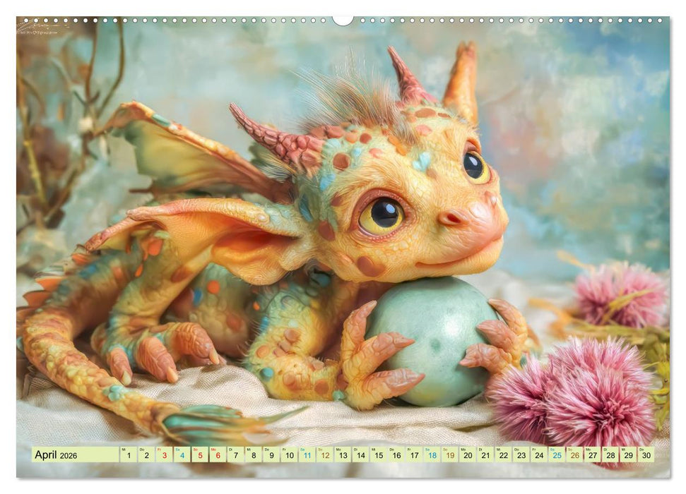 Ewige Drachenliebe - Eine zeitlose Faszination (CALVENDO Wandkalender 2026)