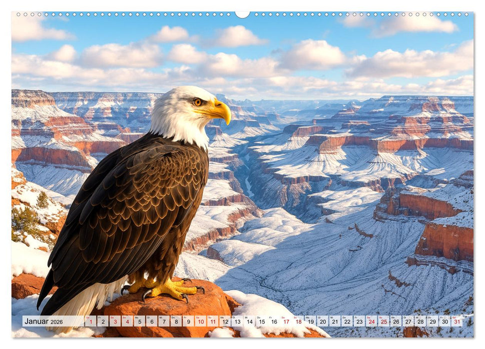 USA – von Yellowstone bis Texas - Cowboys, Prärie und Bisons (CALVENDO Premium Wandkalender 2026)