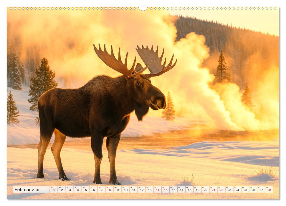 USA – von Yellowstone bis Texas - Cowboys, Prärie und Bisons (CALVENDO Premium Wandkalender 2026)