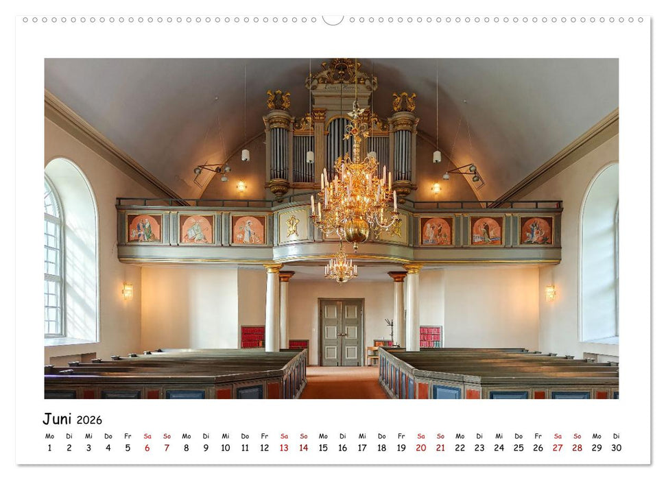 Schwedische Kirchen auf dem St.Olavsweg (CALVENDO Premium Wandkalender 2026)