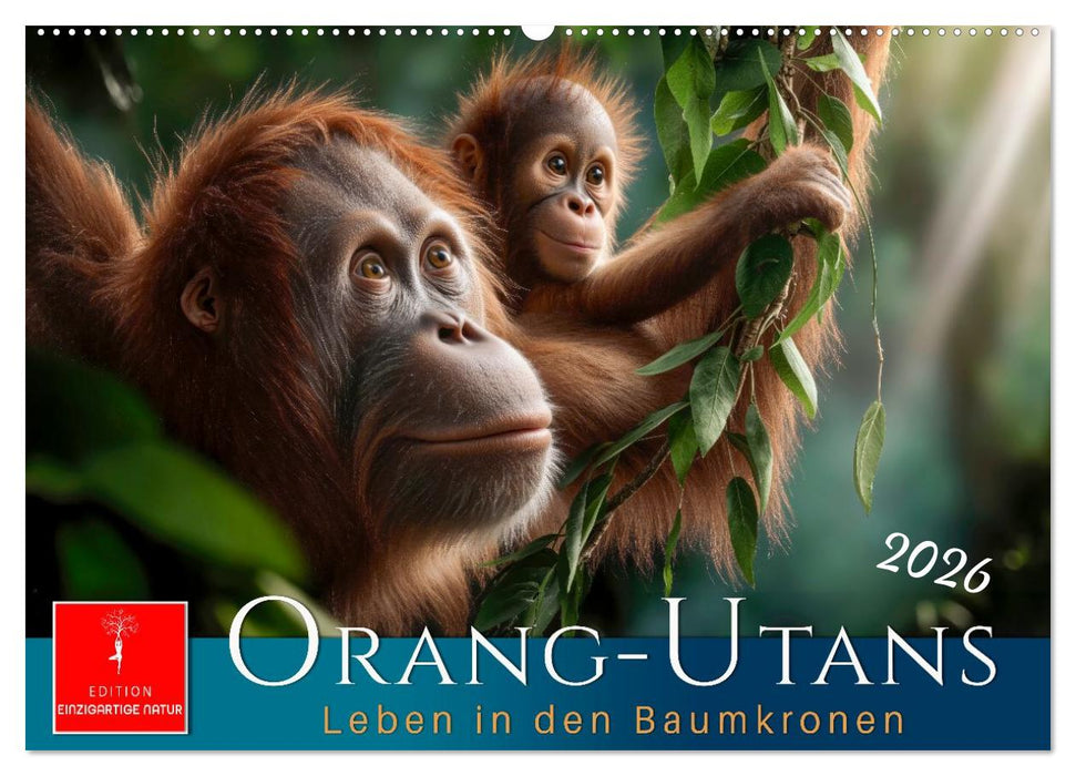 Orang Utans - Leben in den Baumkronen (CALVENDO Wandkalender 2026)