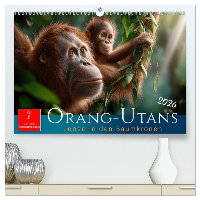 Orang Utans - Leben in den Baumkronen (CALVENDO Premium Wandkalender 2026)
