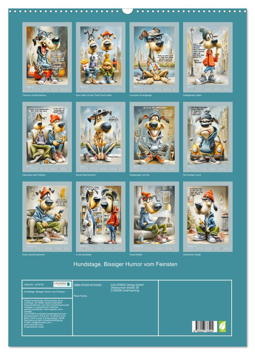 Hundstage. Bissiger Humor vom Feinsten (CALVENDO Wandkalender 2026)