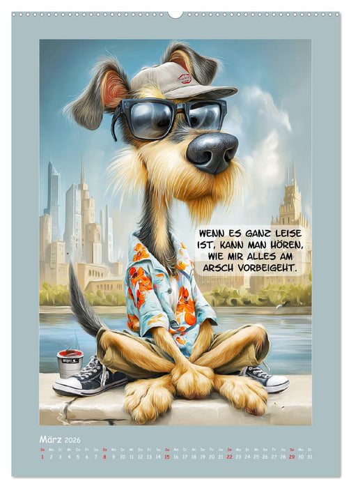 Hundstage. Bissiger Humor vom Feinsten (CALVENDO Wandkalender 2026)