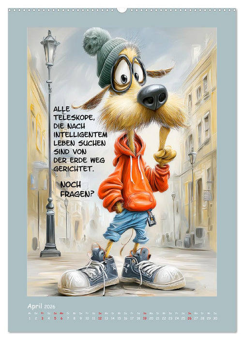Hundstage. Bissiger Humor vom Feinsten (CALVENDO Wandkalender 2026)