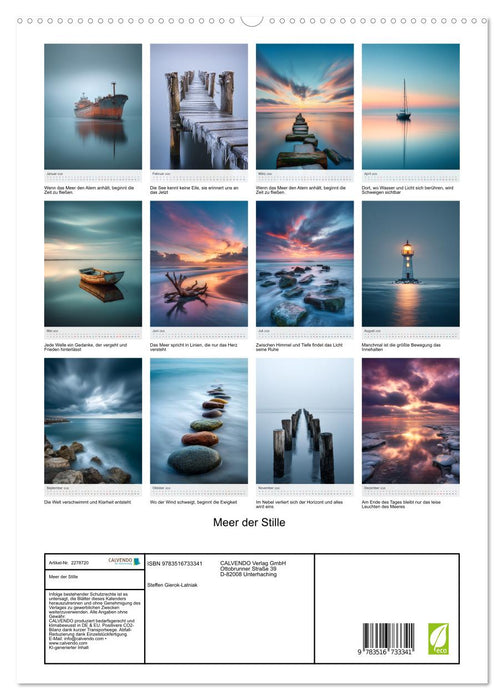 Meer der Stille (CALVENDO Premium Wandkalender 2026)