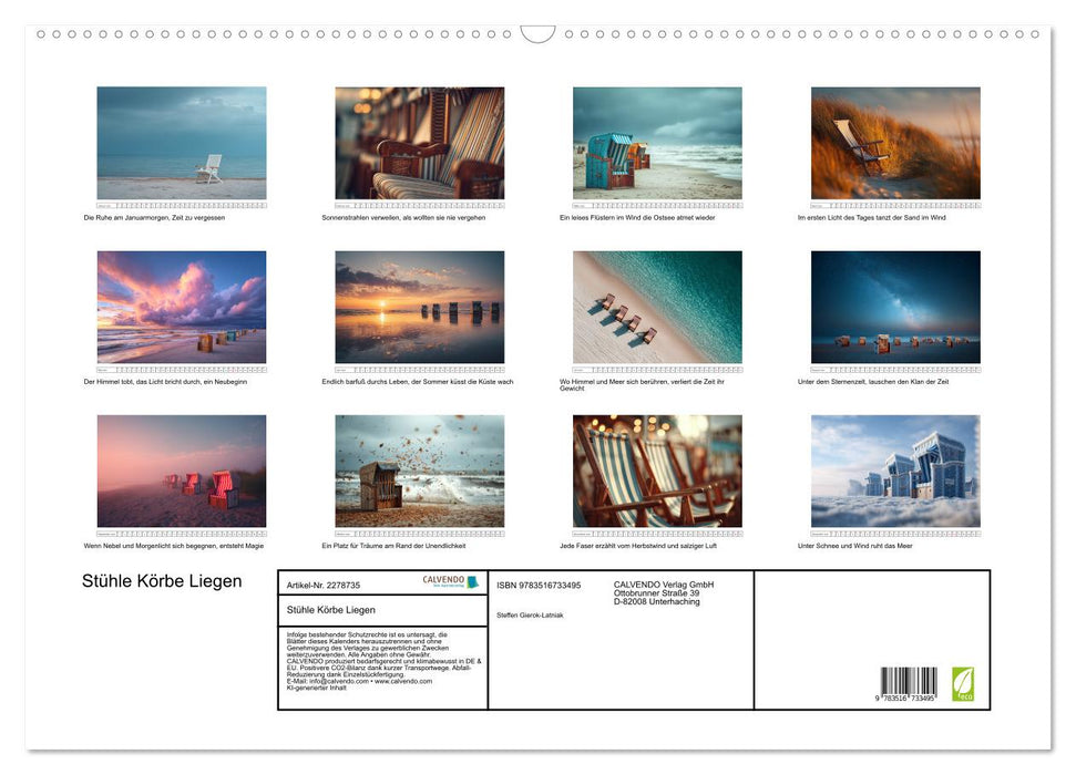 Stühle Körbe Liegen (CALVENDO Wandkalender 2026)